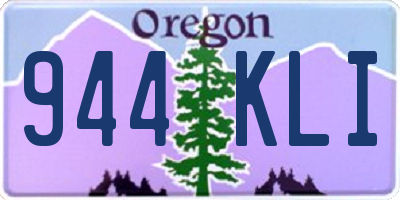 OR license plate 944KLI