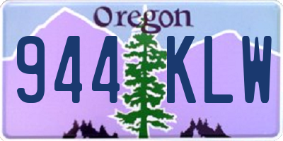 OR license plate 944KLW