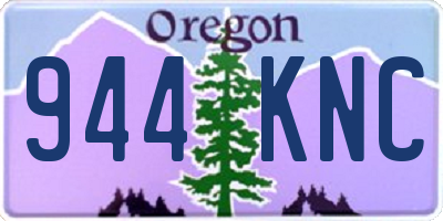 OR license plate 944KNC