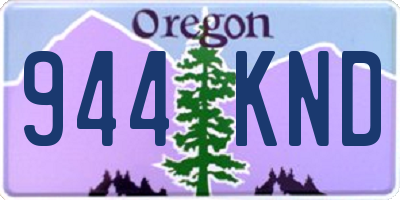 OR license plate 944KND