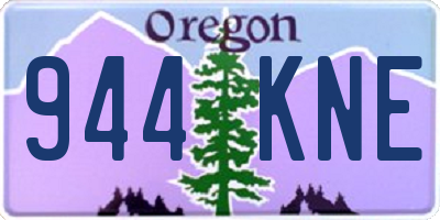 OR license plate 944KNE
