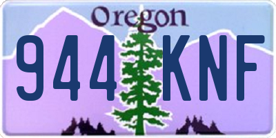 OR license plate 944KNF
