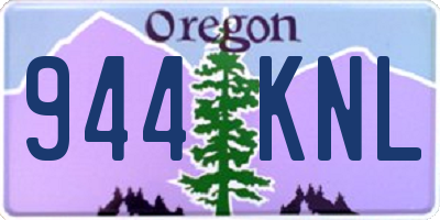OR license plate 944KNL