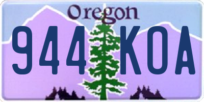 OR license plate 944KOA