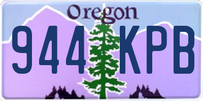 OR license plate 944KPB