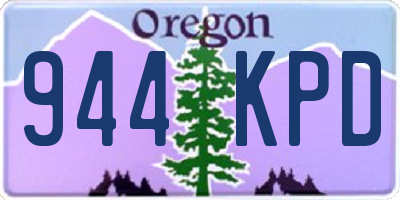 OR license plate 944KPD