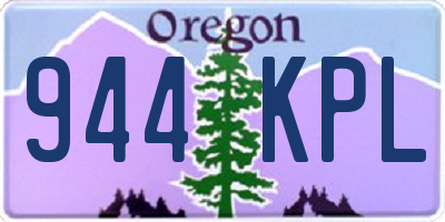 OR license plate 944KPL