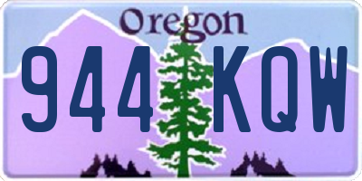 OR license plate 944KQW