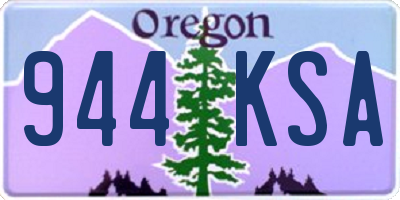 OR license plate 944KSA
