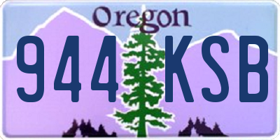 OR license plate 944KSB