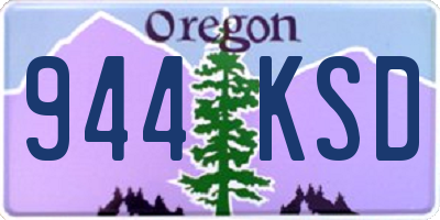 OR license plate 944KSD