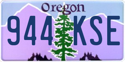 OR license plate 944KSE