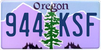 OR license plate 944KSF