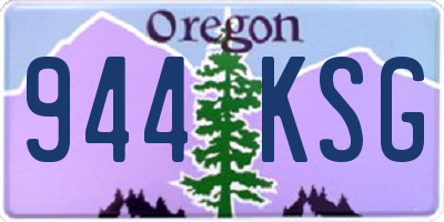 OR license plate 944KSG