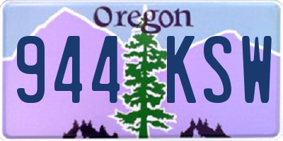 OR license plate 944KSW