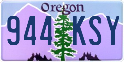 OR license plate 944KSY