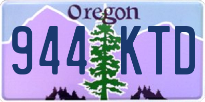 OR license plate 944KTD