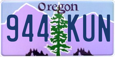 OR license plate 944KUN