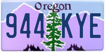 OR license plate 944KYE