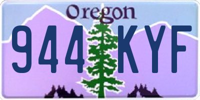 OR license plate 944KYF