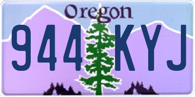 OR license plate 944KYJ