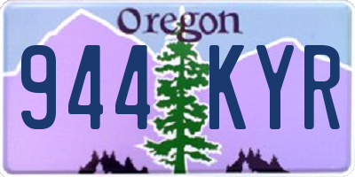 OR license plate 944KYR