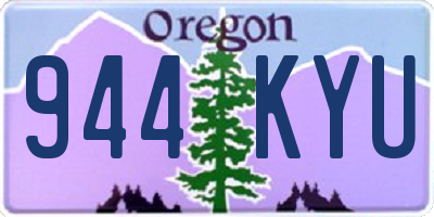 OR license plate 944KYU