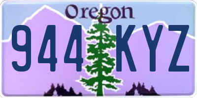 OR license plate 944KYZ