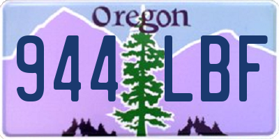 OR license plate 944LBF