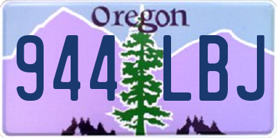 OR license plate 944LBJ