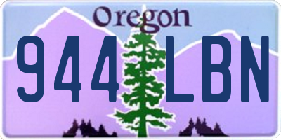 OR license plate 944LBN