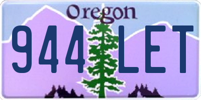 OR license plate 944LET