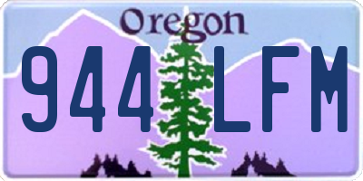 OR license plate 944LFM