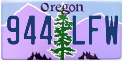 OR license plate 944LFW