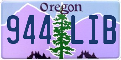 OR license plate 944LIB