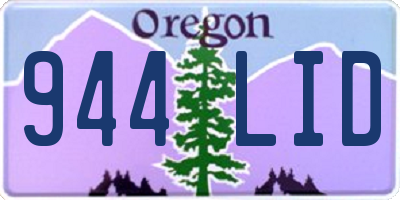OR license plate 944LID