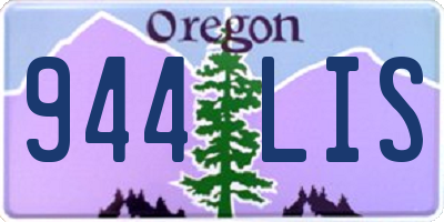 OR license plate 944LIS