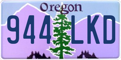 OR license plate 944LKD