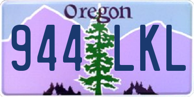 OR license plate 944LKL