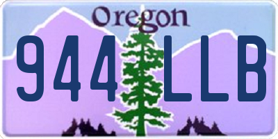 OR license plate 944LLB