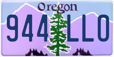 OR license plate 944LLO