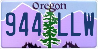 OR license plate 944LLW