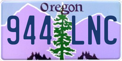 OR license plate 944LNC