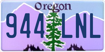 OR license plate 944LNL
