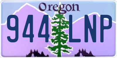OR license plate 944LNP