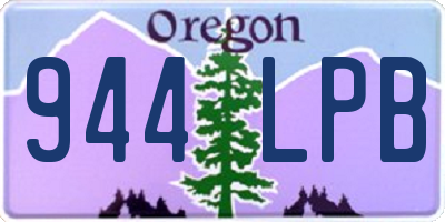 OR license plate 944LPB