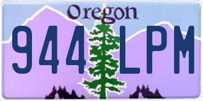 OR license plate 944LPM