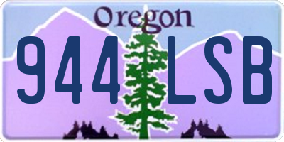 OR license plate 944LSB