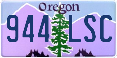 OR license plate 944LSC