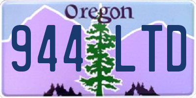 OR license plate 944LTD